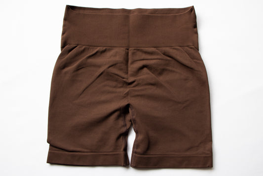 Trinity Scrunch Shorts - Brown