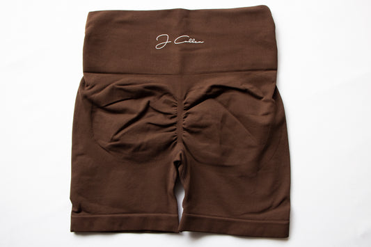 Trinity Scrunch Shorts - Brown
