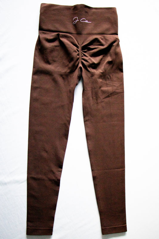 Trinity Scrunch Leggings - Brown